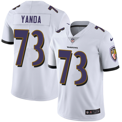 2019 Men Baltimore Ravens 73 Yanda white Nike Vapor Untouchable Limited NFL Jersey